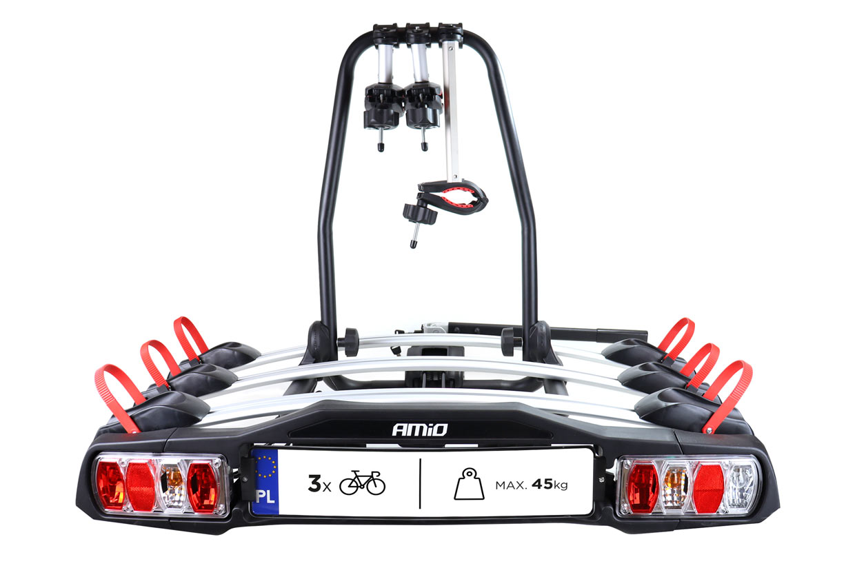 Bagażnik rowerowy na hak 3 rowery odchylana platforma