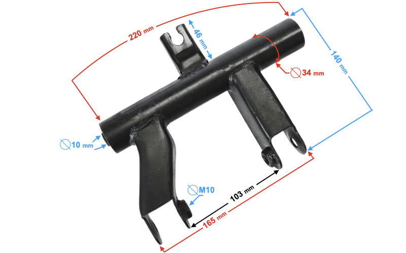 Wahacz mocowanie uchwyt silnika Barton Scalpel GY6