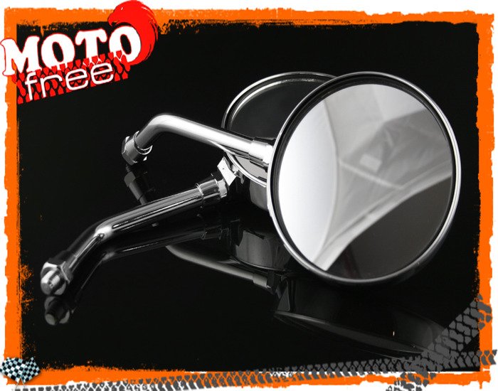 Lusterka lusterko stylowe okrągłe duże chrom 10mm