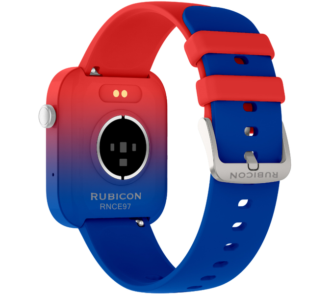 Smartwatch zegarek Rubicon czerwony niebieski