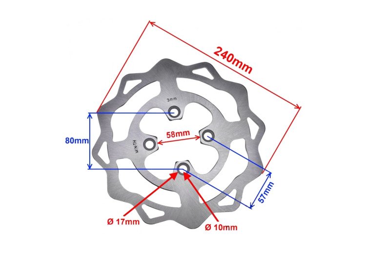 Tarcza hamulca tył hamulcowa romet crs 50 125