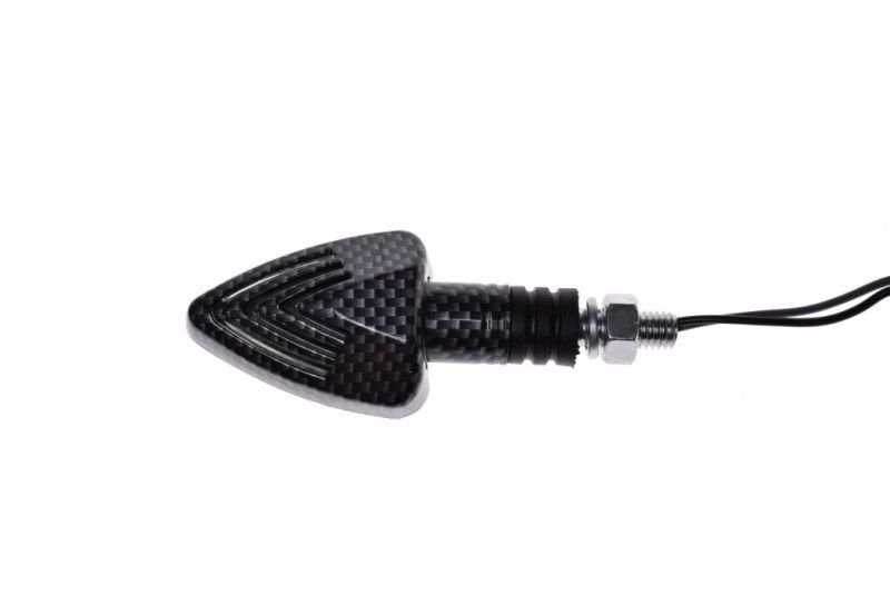 Kierunkowskazy carbon stożek biały klosz 12 led