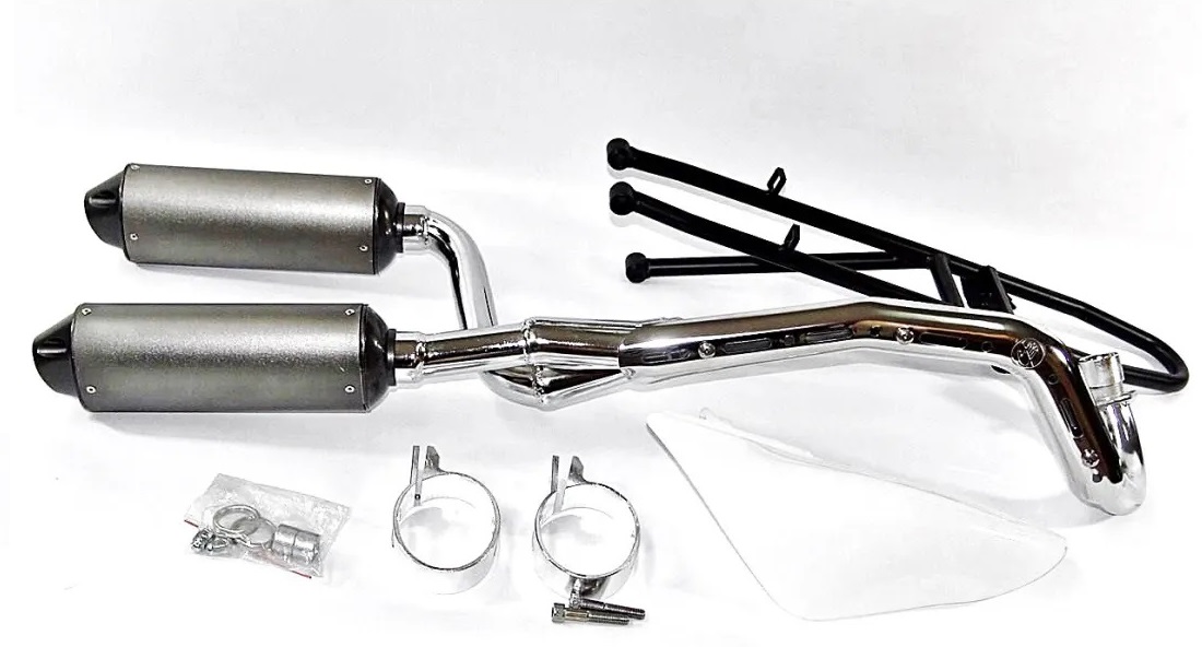 Wydech tłumik Twin CRF50 (komplet) Kayo TD125 MRF 120 140 SM 160 SM-R