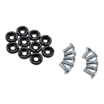 Ozdobne podkładki anodowane czarne śruby M6 kpl