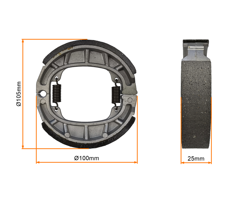 Szczęki hamulca tył na koła 12 cali Baotian Barton Jonway Kingway Lifan