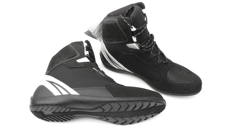 Buty motocyklowe do kostek BUSE czarno srebrne