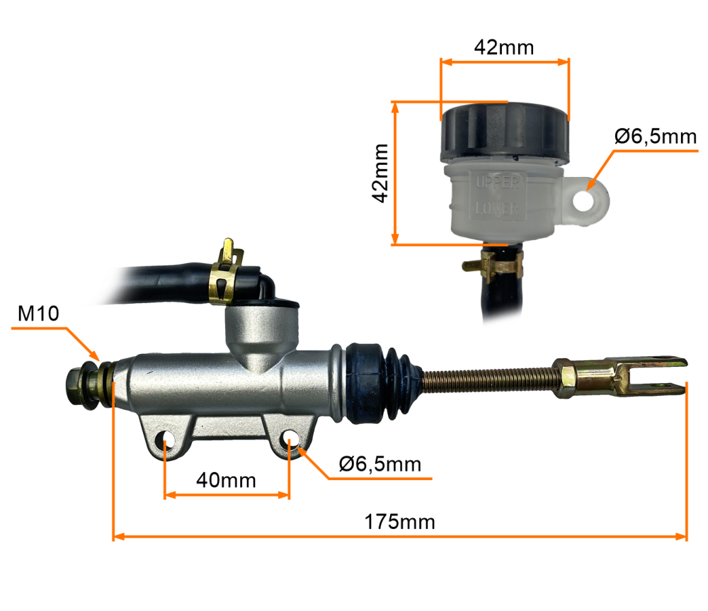 Pompa hamulca tył ze zbiorniczkiem typ 2 atv chińskie 110 125 150 200 250