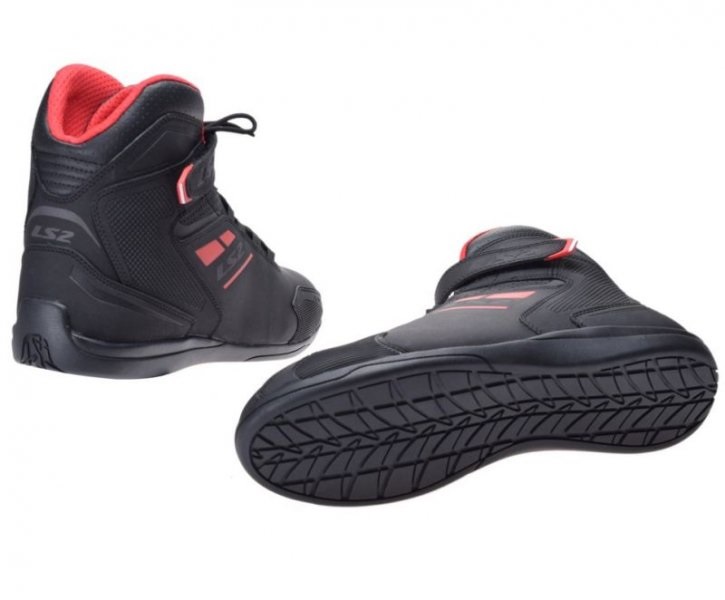 Buty motocyklowe niskie turystyczne męskie LS2 Garra Man czarno czerwone