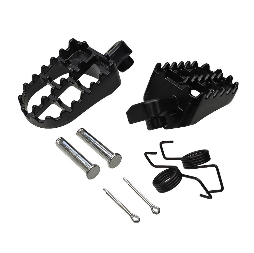 Podnóżki czarne cross pitbike MRF 120 140 Kayo Honda CRF50 Pitgang Apollo