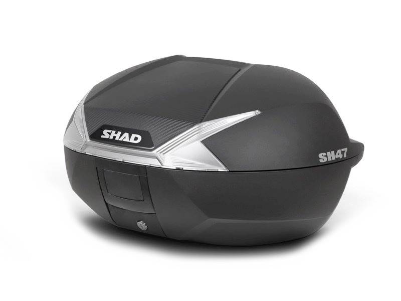 Kufer motocyklowy SHAD SH47 białe wstawki 47l
