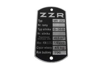 Tabliczka znamionowa czysta Romet Komar mr 232