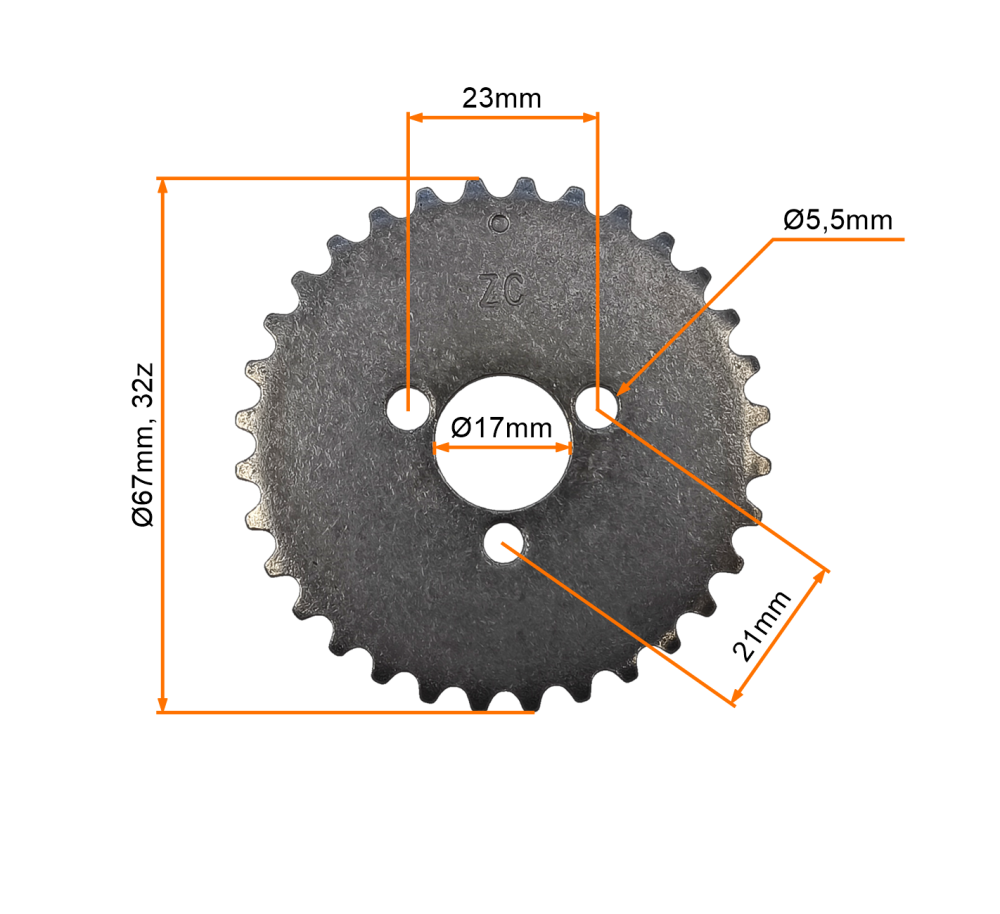Koło zębate wałka rozrządu 32z silniki GY6 125cc