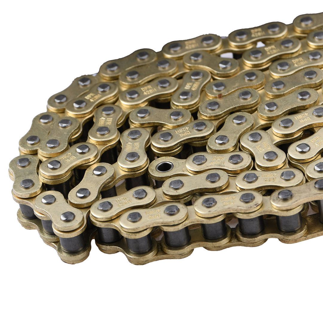 Łańcuch napędowy 118 ogniw 428H złoty wzmocniony WSK 125 DPR Performance