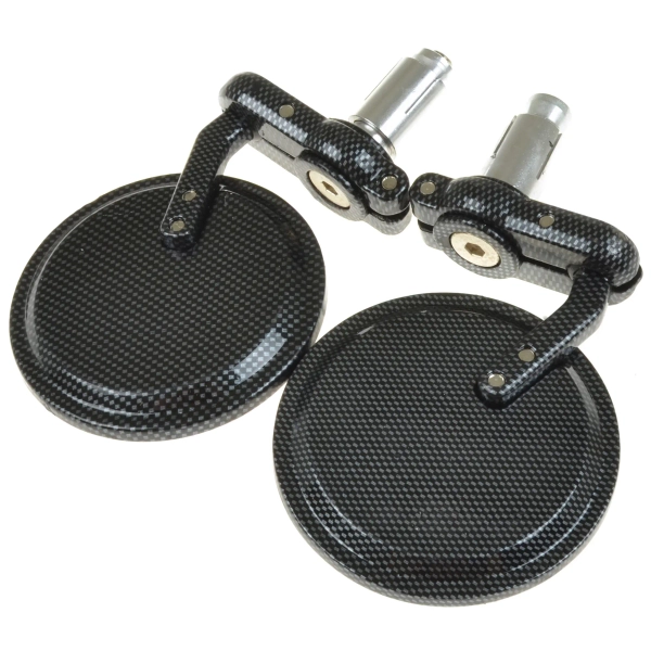 Lusterka dolne okrągłe uniwersalne Naked Cafe Racer Bobber carbon