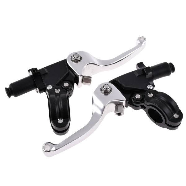 Dźwignia hamulca sprzęgła + obejmy srebrne Simson DPR