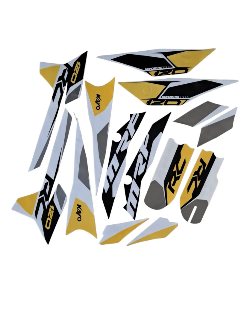 Okleina komplet naklejek pitbike MRF 120 RC 2023