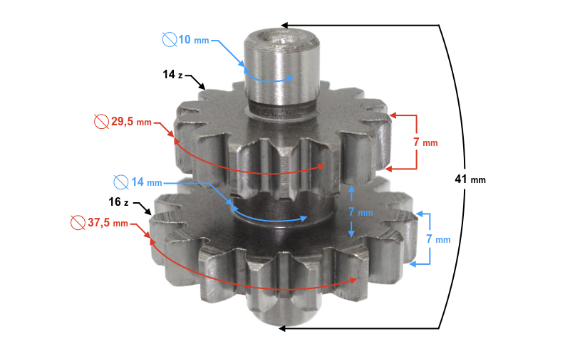 Zębatka Pośrednia Rozrusznika Mała Barton TZ 125