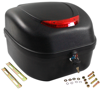 Kufer Moretti BTM-100 czarny czerwony odblask