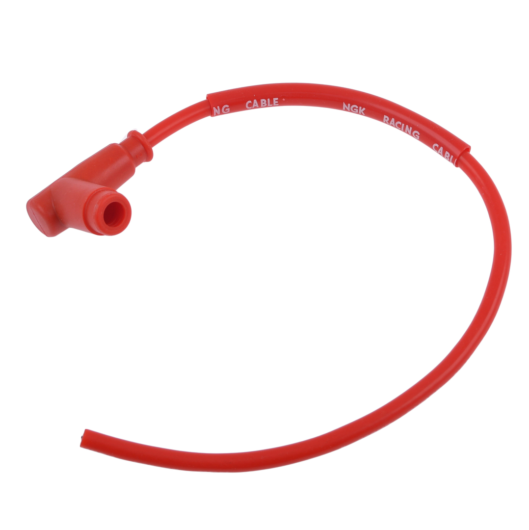 Fajka świecy silikonowa czerwona + przewód NGK