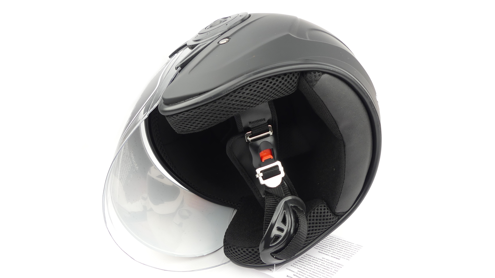 Kask otwarty czarny mat skuter motorower chopper