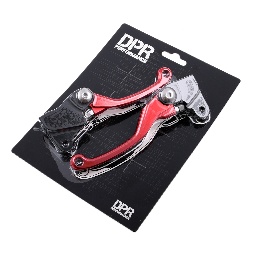 Dźwignia hamulca i sprzęgła czerwone aluminiowe Simson DPR Performance