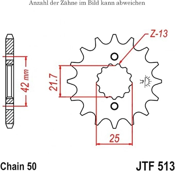 Zębatka przód z gumą 16z 530 Suzuki Kawasaki Yamaha Cagiva