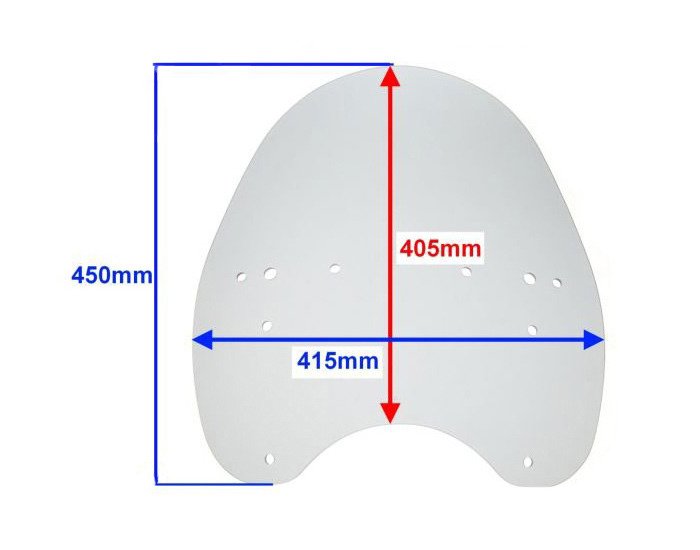 Owiewka szyba nie tłukąca średnia chopper jasna