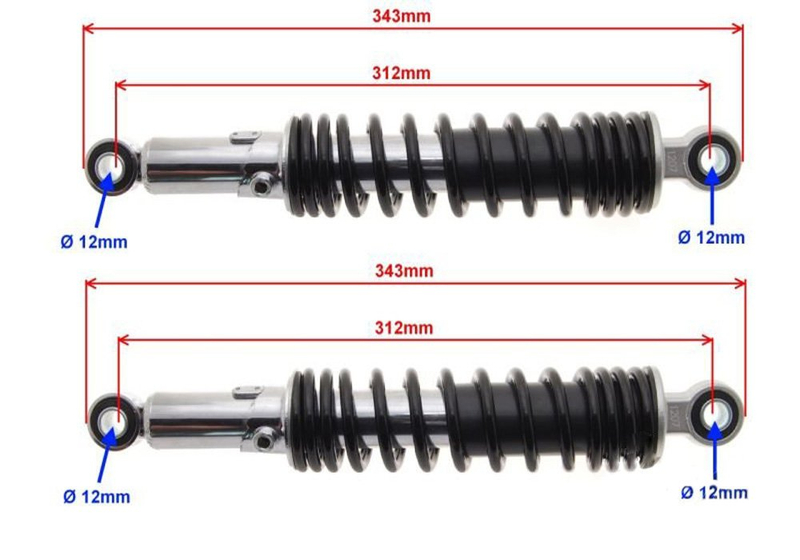 Amortyzatory tył chrom green neken zetka street gb