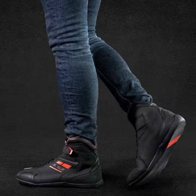 Buty motocyklowe niskie turystyczne męskie LS2 Garra Man czarno czerwone