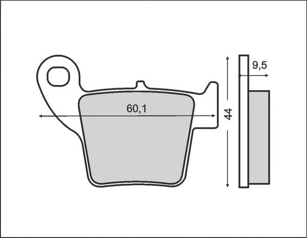 Brenta klocki hamulcowe tył KH346 organiczne Honda CR CRF 02-16 Fantic