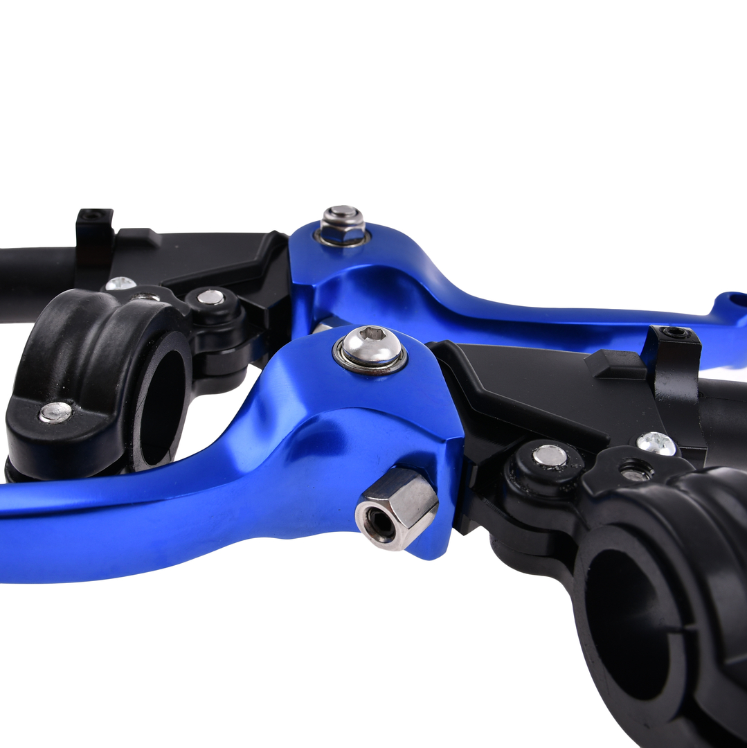 Dźwignia hamulca sprzęgła + obejmy niebieskie Simson DPR