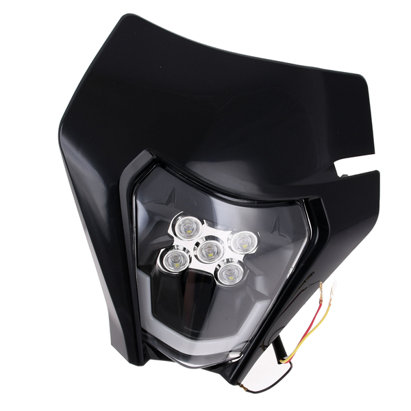 Owiewka uniwersalna czarna z wkładem lampy Led cross enduro 