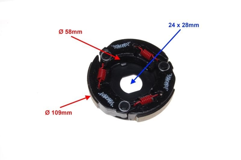 Szczęki sprzęgła tył tuning skutery 2T Hurricane