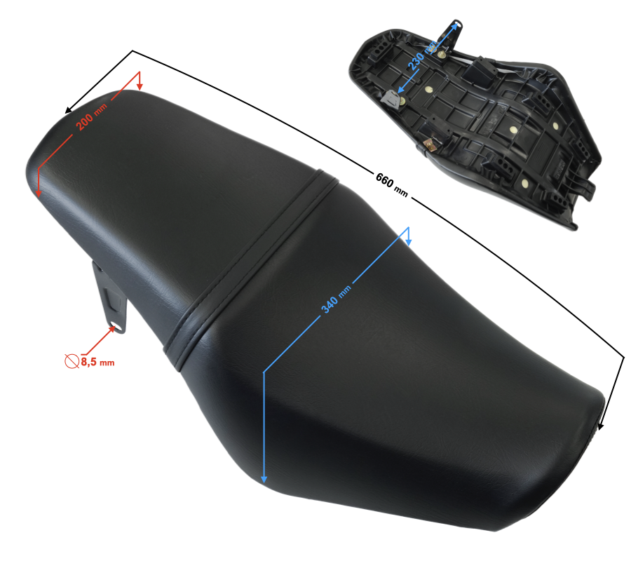 Kanapa siedzenie do motocykla Barton Classic 125