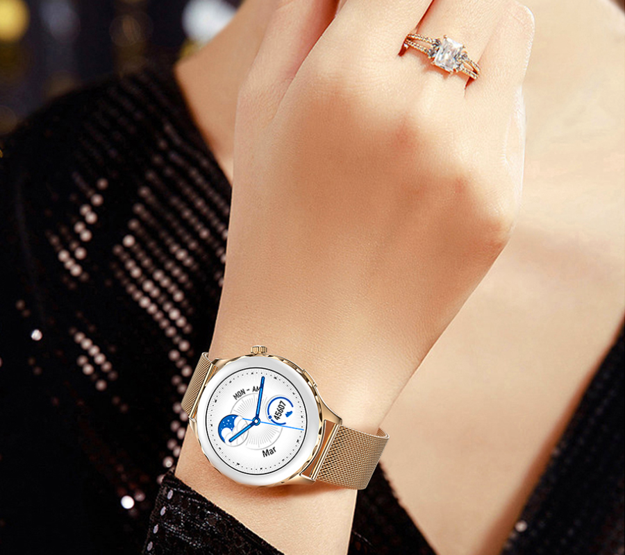 Smartwatch zegarek Rubicon RNCF02 złoty 2 paski