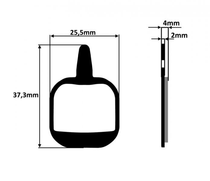 Klocki hamulca rowerowe tarczowe półmetaliczne