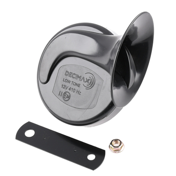 Sygnał dźwiękowy 12V niski ton czarny lewy homologacja E24 Decimax by Seger