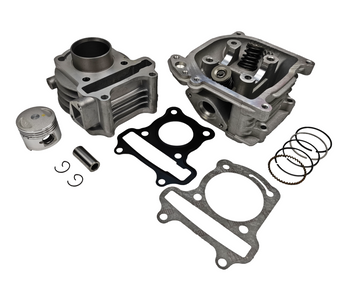 Cylinder + głowica 4T GY6 80cc (47mm) z odpowietrzeniem Junak Kymco Barton