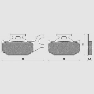 Klocki hamulcowe tył KH307 quad atv Yamaha YFM 400/450 Can-Am Bombardier