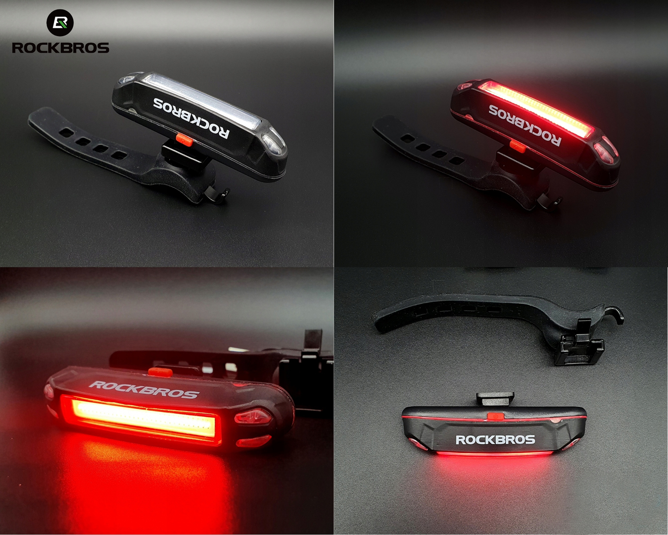 ROCKBROS Lampka rowerowa tylna Led 500mAh 6 trybów