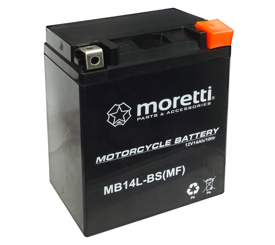 Akumulator motocyklowy AGM MB14L-BS MF Moretti