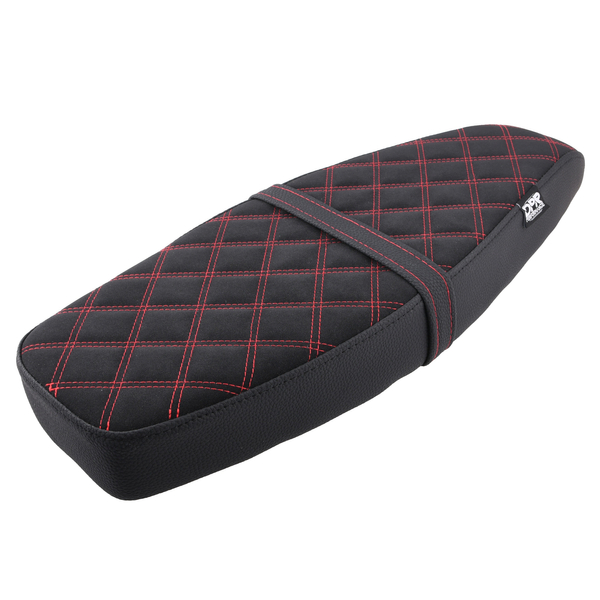 Siedzenie pikowane czarne + czerwono czarne szwy Simson S50 S51 S70 DPR