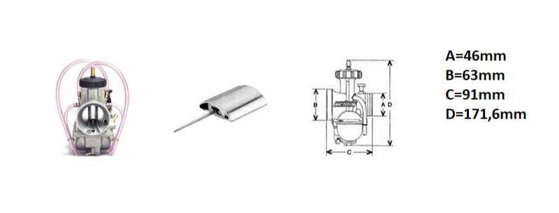 Keihin gaźnik 2T PWK 38 S66 Quadvent KTM Honda Kawasaki Suzuki Yamaha Beta