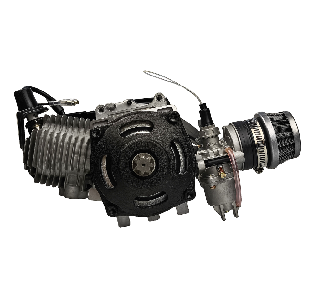 Silnik 2T 60cc z plastikowym szarpakiem gaźnik z kranikiem Pocket Bike