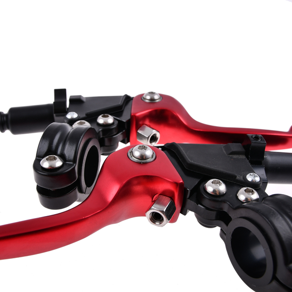 Dźwignia hamulca sprzęgła + obejmy czerwone Simson DPR