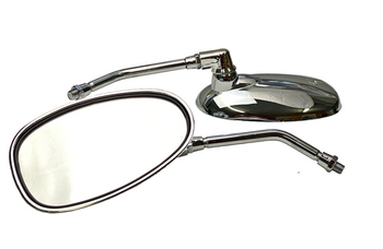 Lusterka motocyklowe owalne M10 chrom motorower minichopper