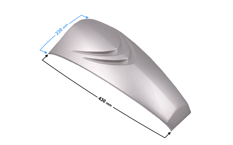 Obudowa przednia dekor skutera Barton Tres Srebrna
