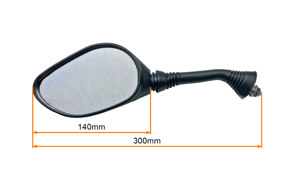 Lusterka do skuterów 2T 4T czarno białe lakierowane gwint M8 prawy