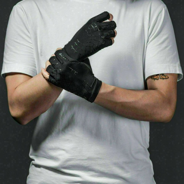 ROCKBROS Rękawiczki rowerowe półpalcowe czarne