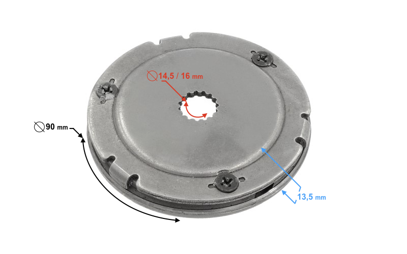 Bendix rozrusznika skutera 2T 50ccm 16mm